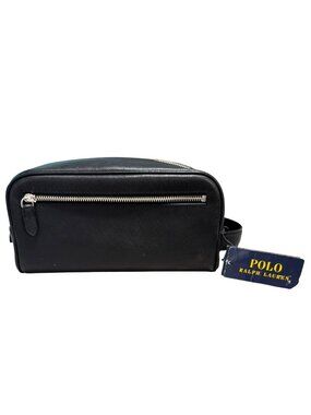 Polo Ralph Lauren Men's Saffiano Leather Toiletry Travel Case